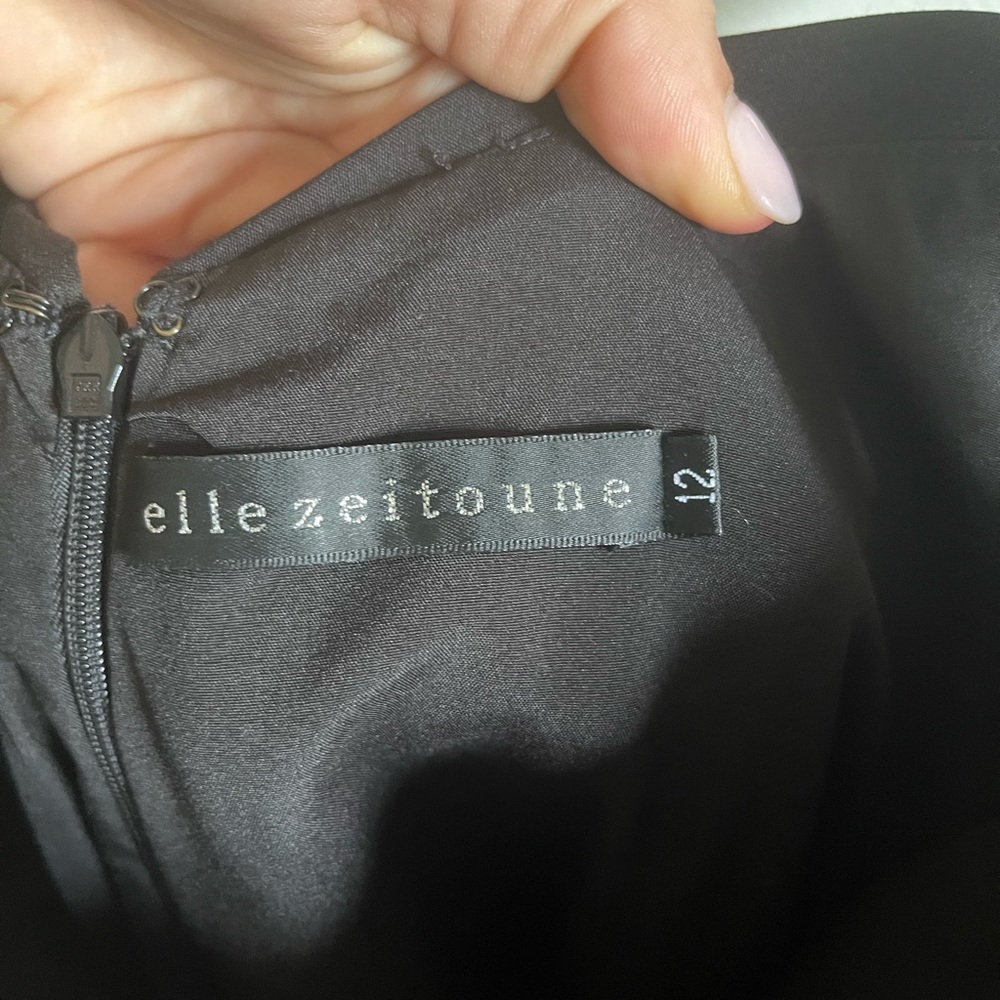 Elle Zeitoune Isla Off the Should Dress IN BLACK - Picture 6 of 7